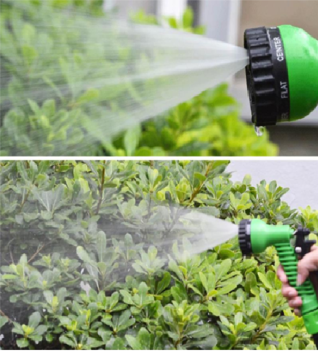 Green and Blue Flexible Gardening Hose