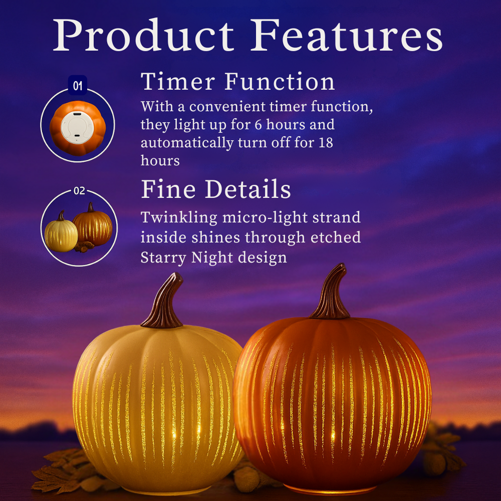 Starry Night LED Pumpkin Decor