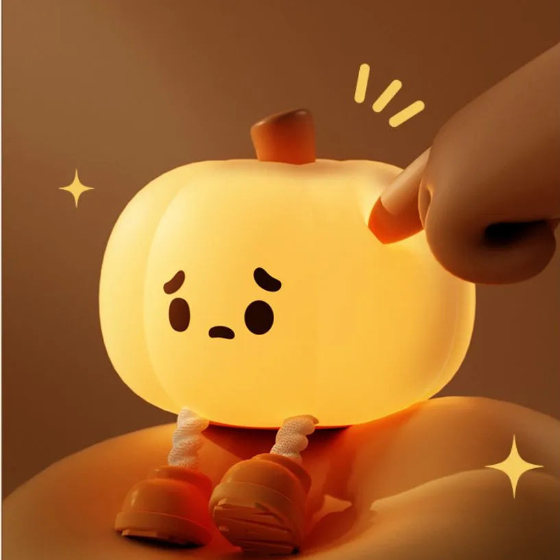 Cute Soft Halloween Pumpkin Touch Night Light