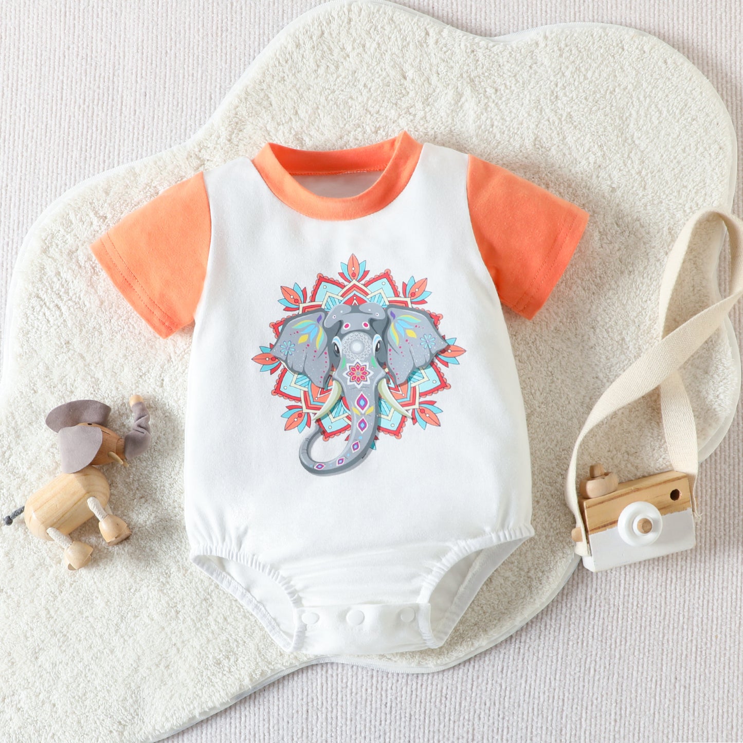 Cute Elephant Printed Jumpsuit