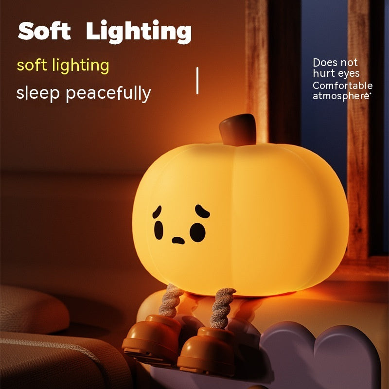 Cute Soft Halloween Pumpkin Touch Night Light