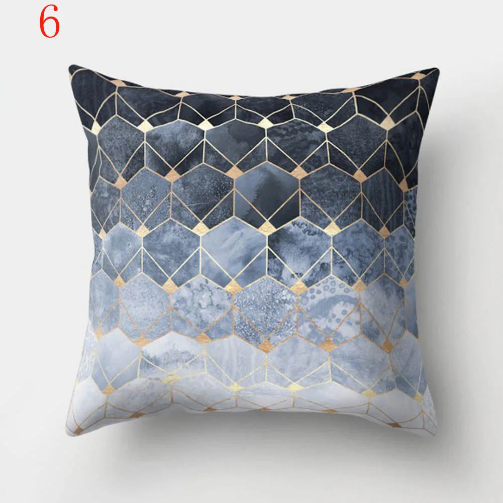 Geometric Printed Pillow Case Polyester Throw Pillow Cases 45x45cm