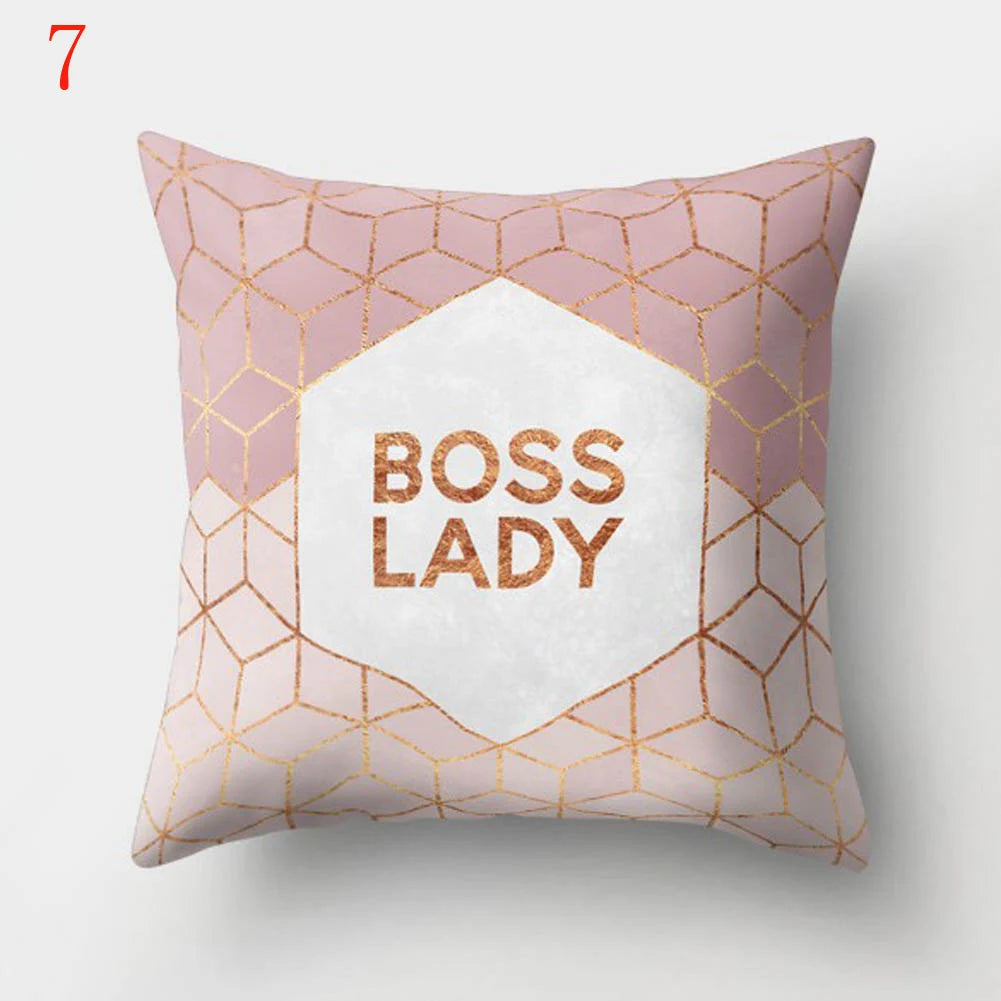 Geometric Printed Pillow Case Polyester Throw Pillow Cases 45x45cm