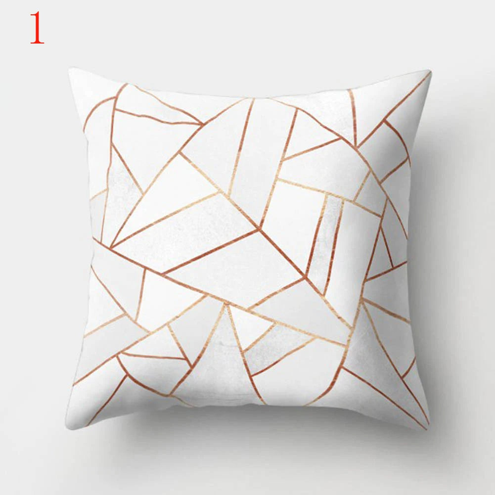 Geometric Printed Pillow Case Polyester Throw Pillow Cases 45x45cm
