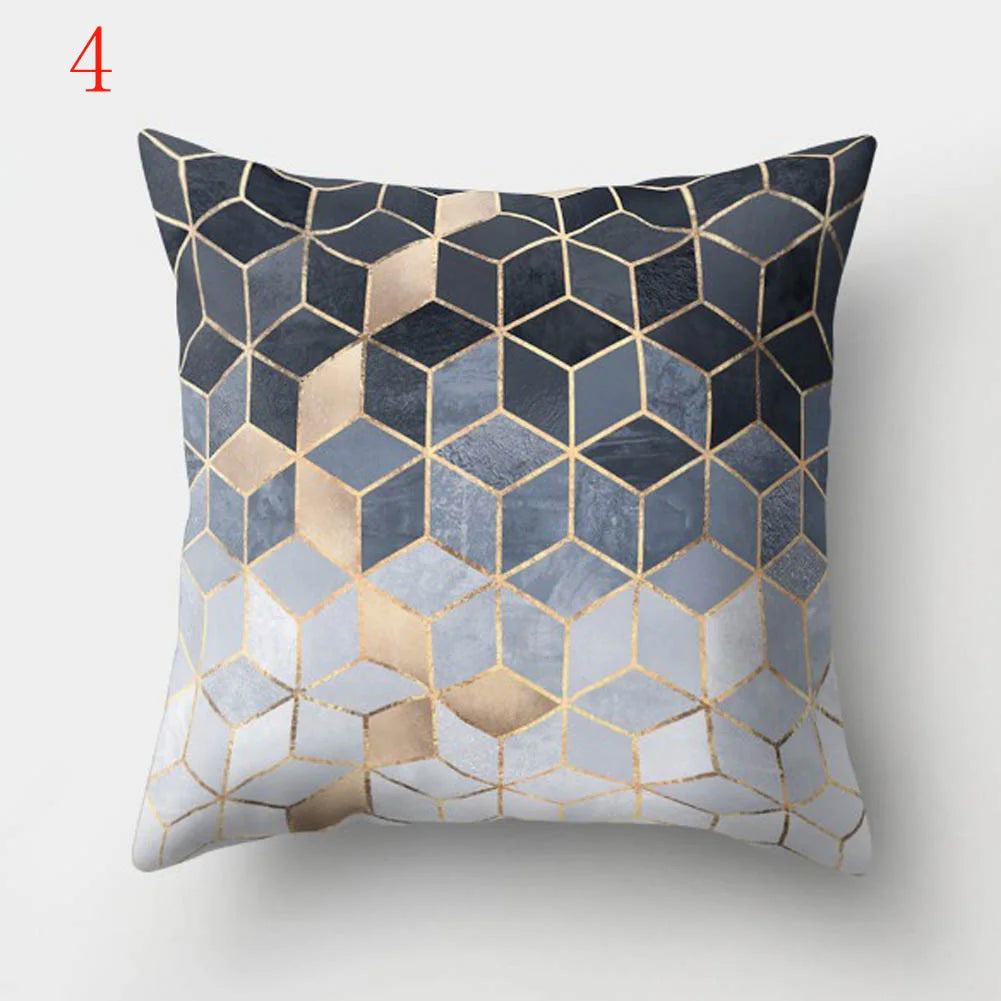 Geometric Printed Pillow Case Polyester Throw Pillow Cases 45x45cm