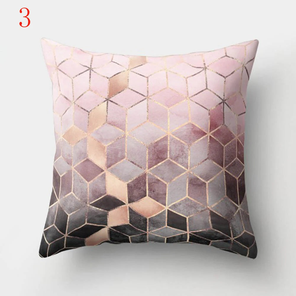 Geometric Printed Pillow Case Polyester Throw Pillow Cases 45x45cm