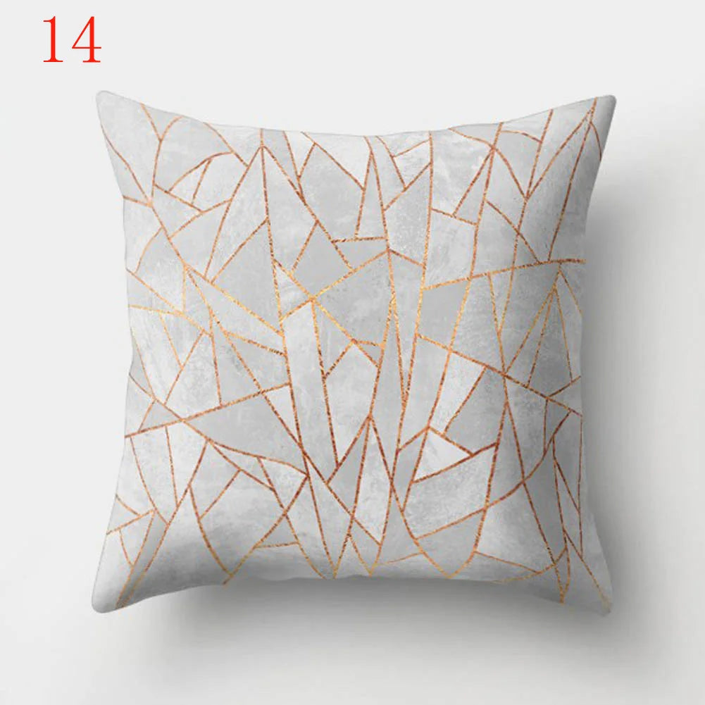 Geometric Printed Pillow Case Polyester Throw Pillow Cases 45x45cm