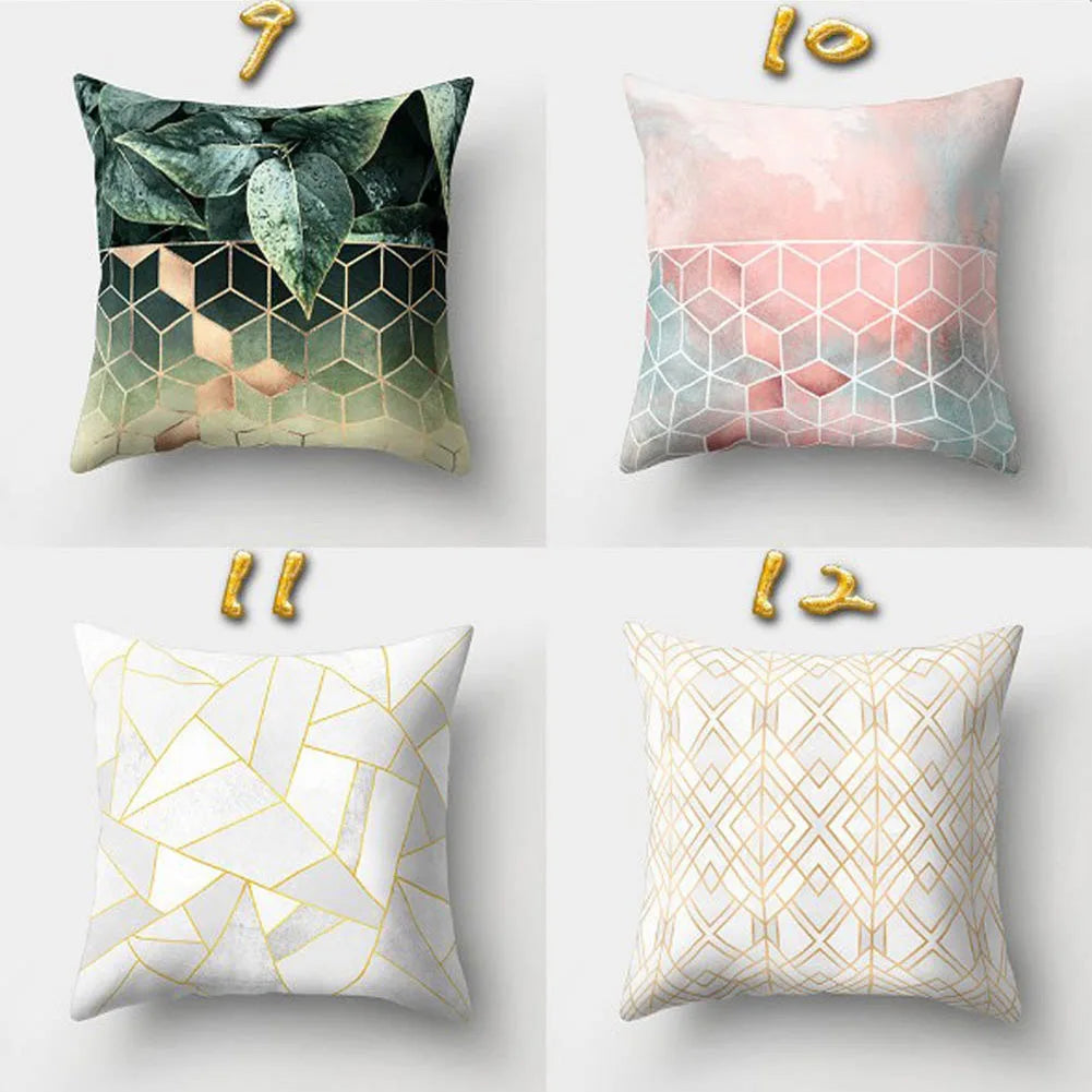 Geometric Printed Pillow Case Polyester Throw Pillow Cases 45x45cm