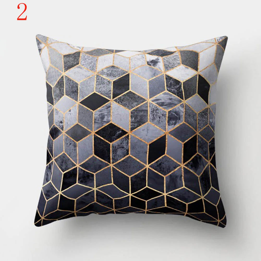 Geometric Printed Pillow Case Polyester Throw Pillow Cases 45x45cm