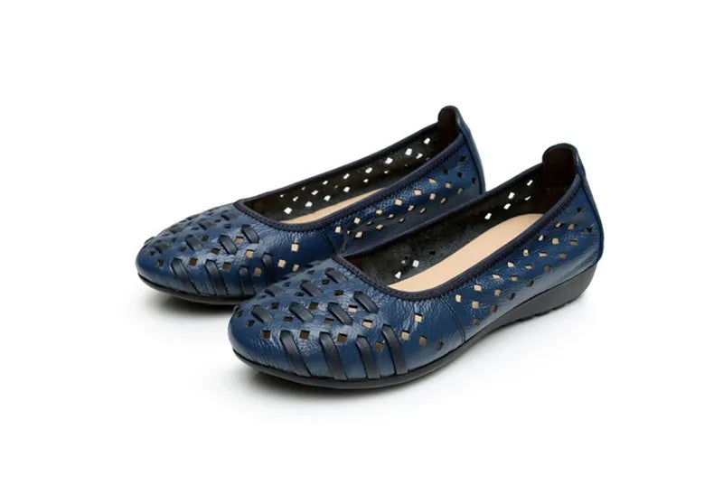 Genuine Leather Flat Sandals
