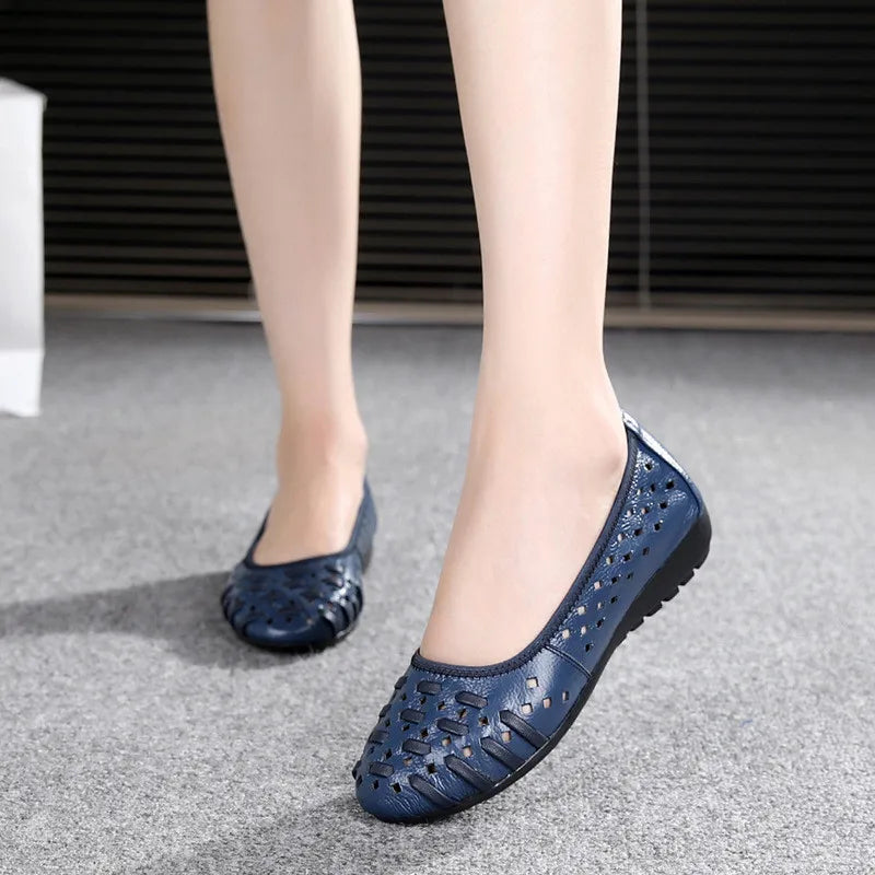 Genuine Leather Flat Sandals
