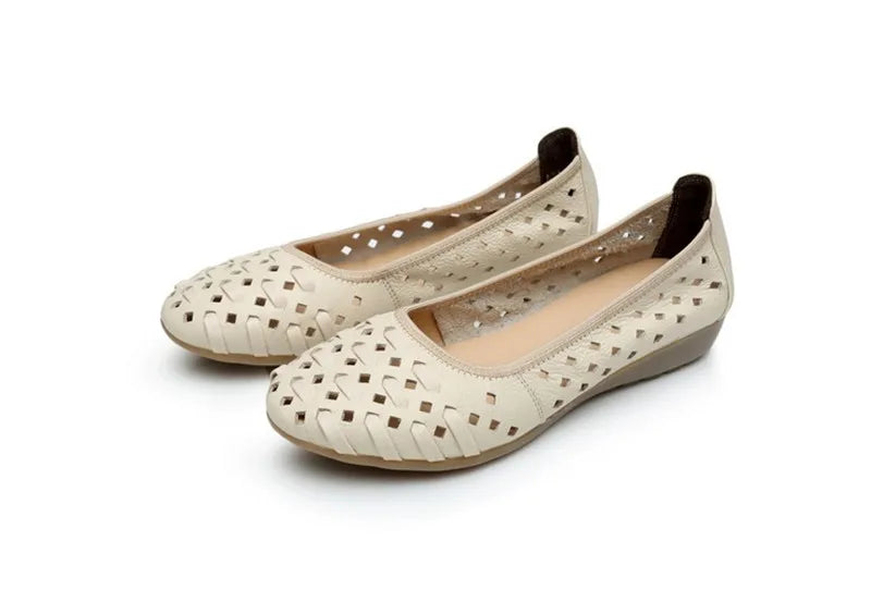 Genuine Leather Flat Sandals