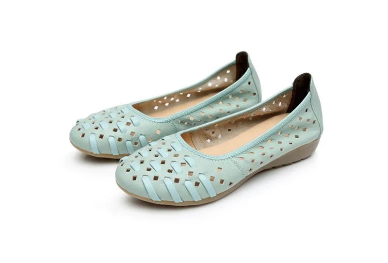 Genuine Leather Flat Sandals