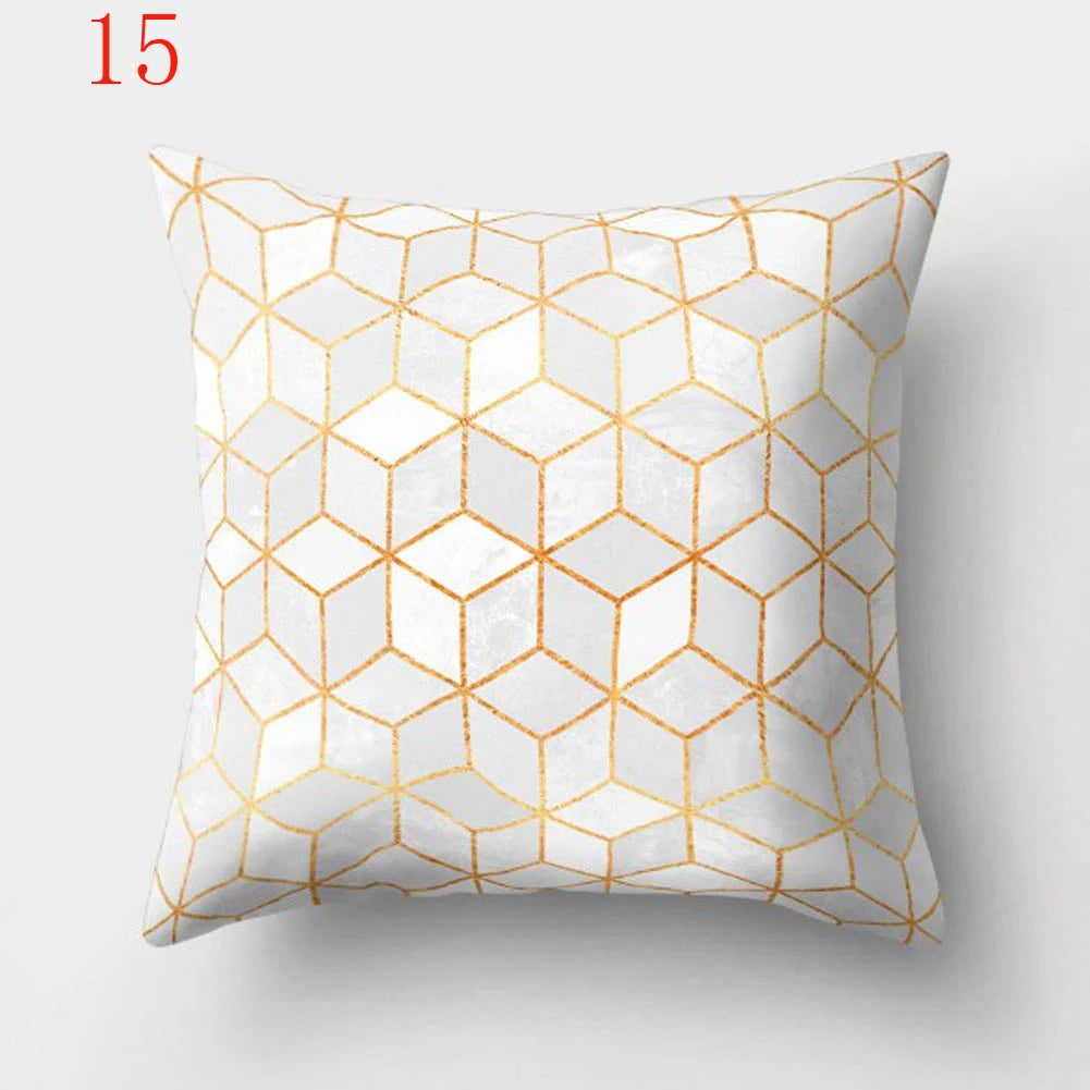 Geometric Printed Pillow Case Polyester Throw Pillow Cases 45x45cm