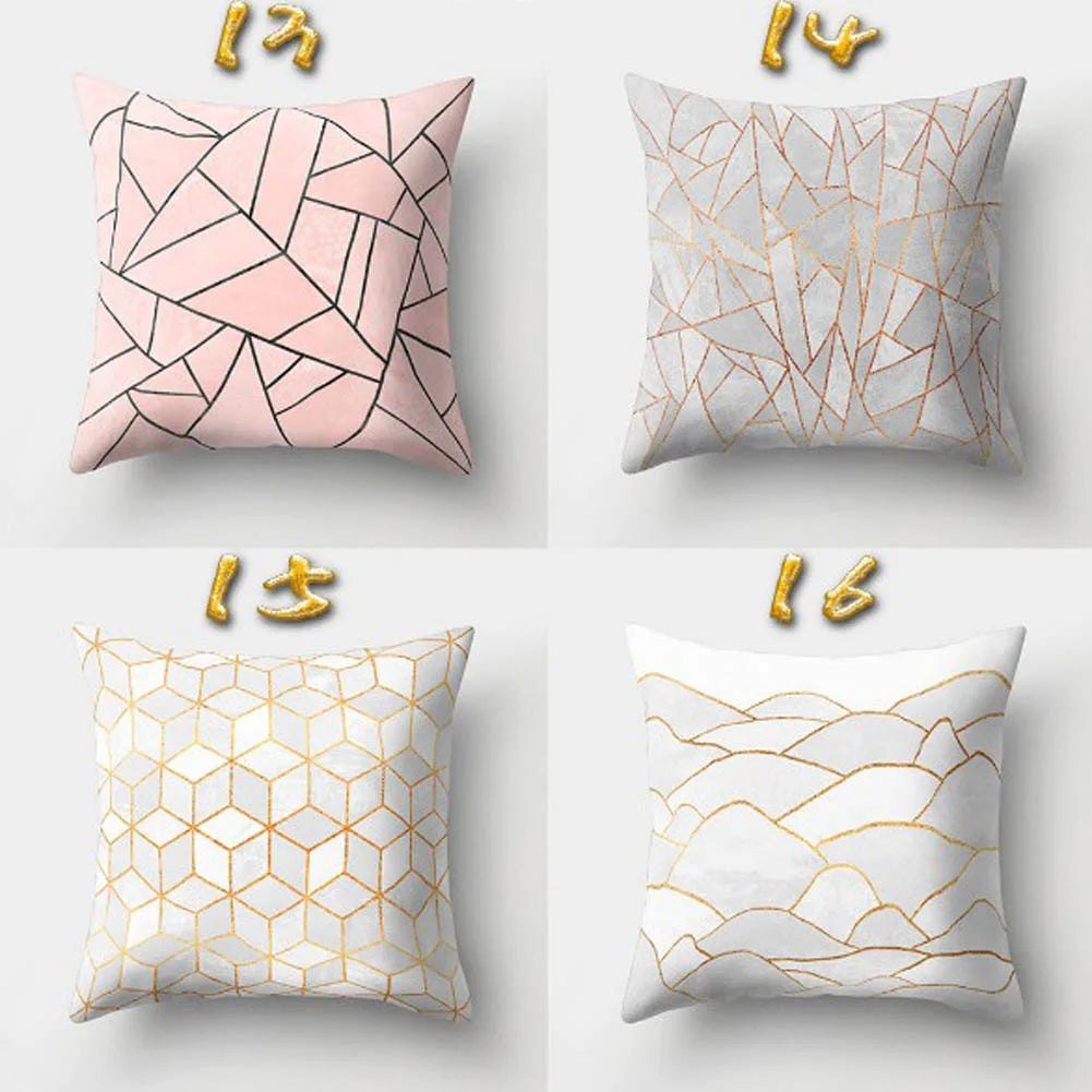 Geometric Printed Pillow Case Polyester Throw Pillow Cases 45x45cm