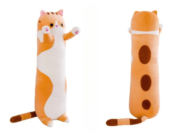 Cute Cat Plush Body Pillow - Creative Kawaii Cartoon