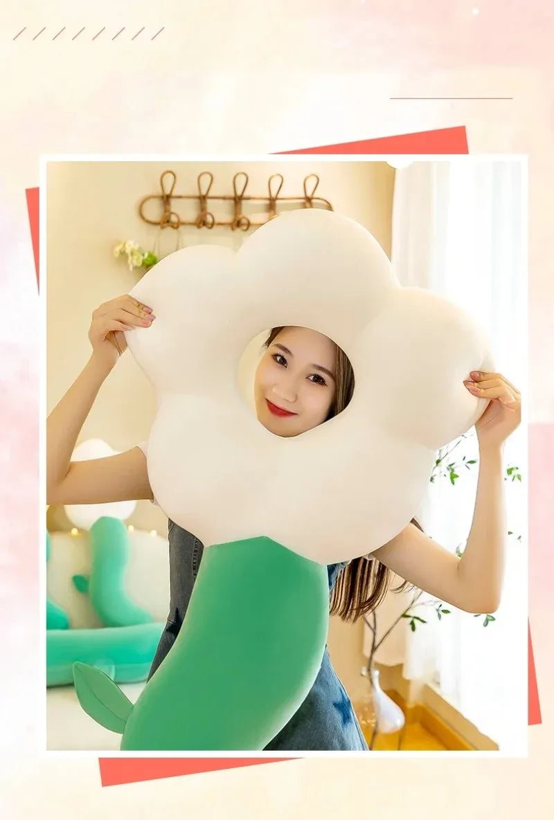 Large Plush Soft Flower Pillow