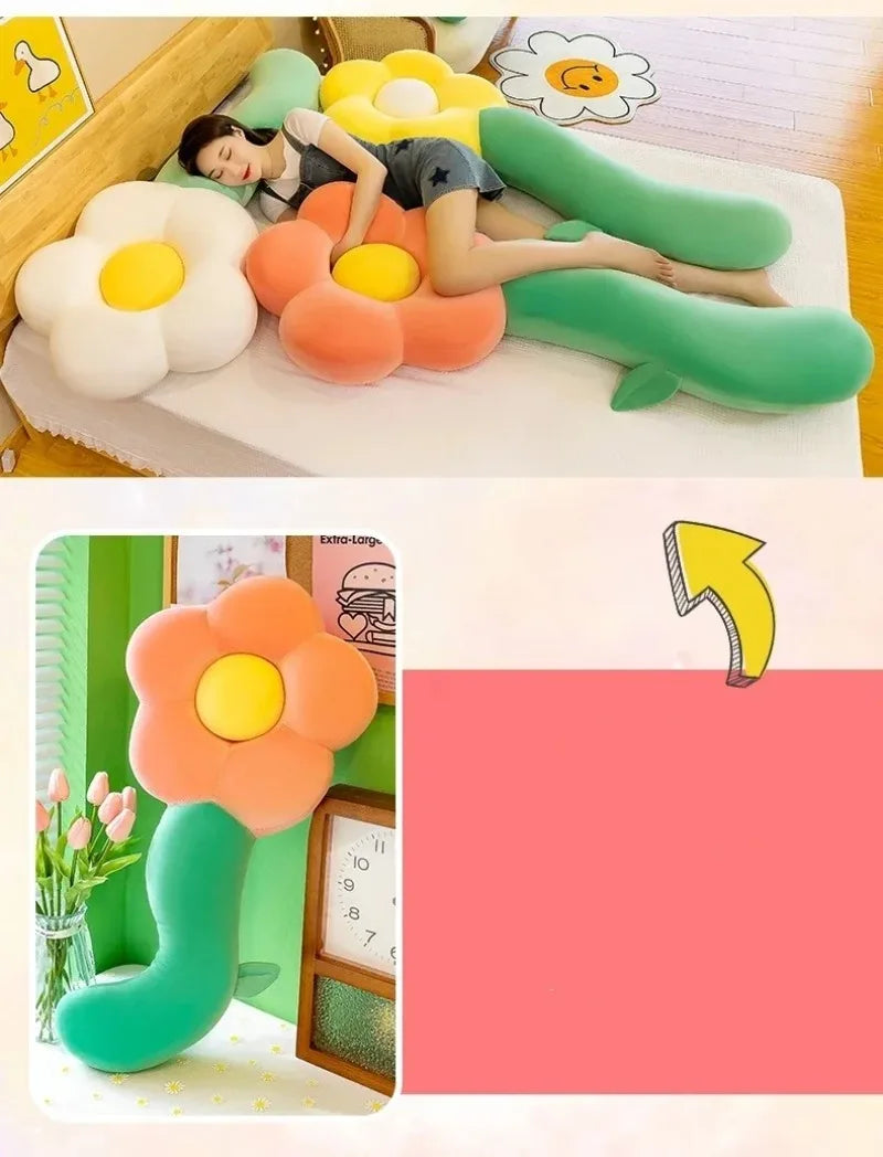 Large Plush Soft Flower Pillow