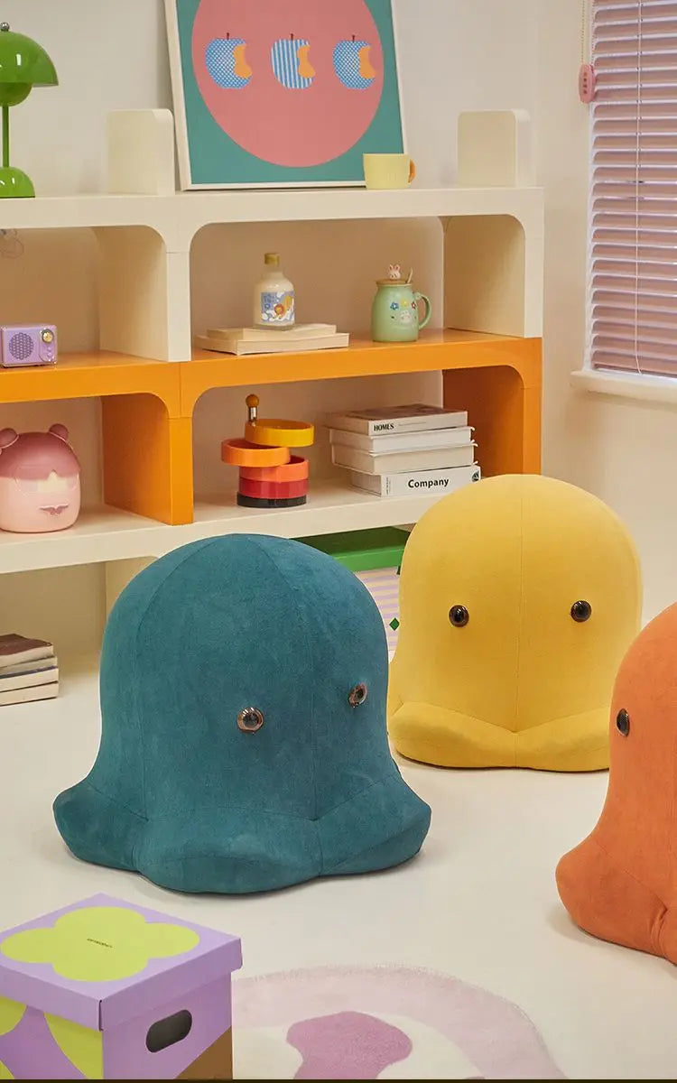 Playful Octopus Pouf - Small Apartment Living Room Ottoman