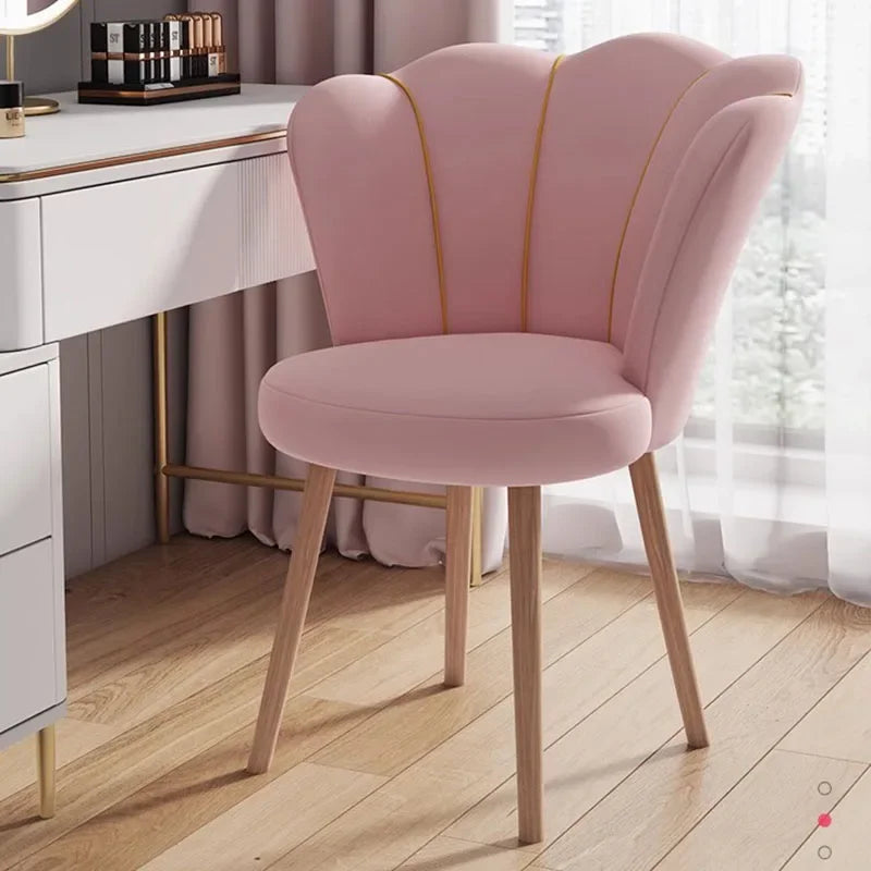 High Back Comfy Makeup/Office Stool Luxury Pouf Nordic Mobile Vanity Chair Design Chaise