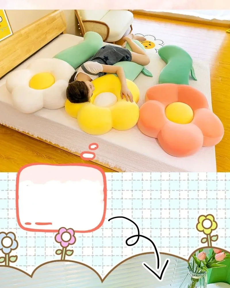 Large Plush Soft Flower Pillow