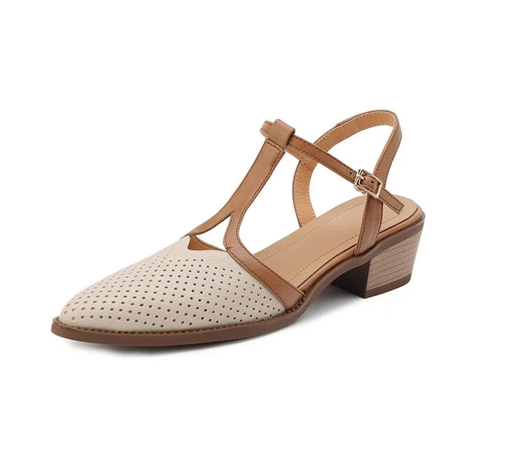 Women's Split Leather Slingback Sandal