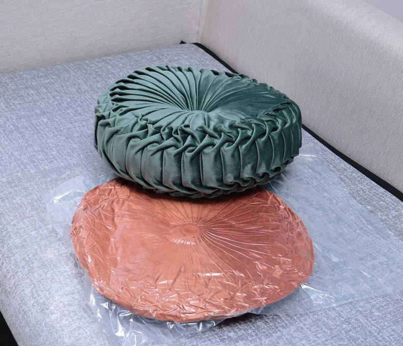 European Style Round Solid Velvet Round Cushion/Pillow