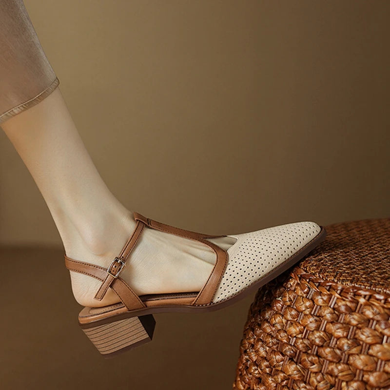 Women's Split Leather Slingback Sandal