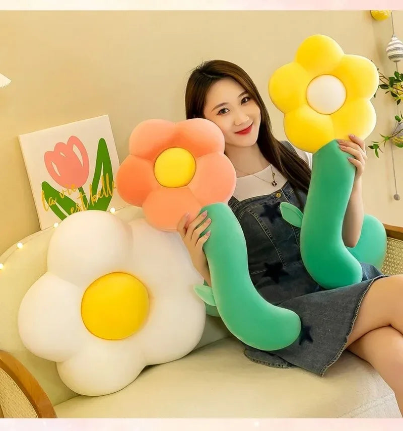 Large Plush Soft Flower Pillow