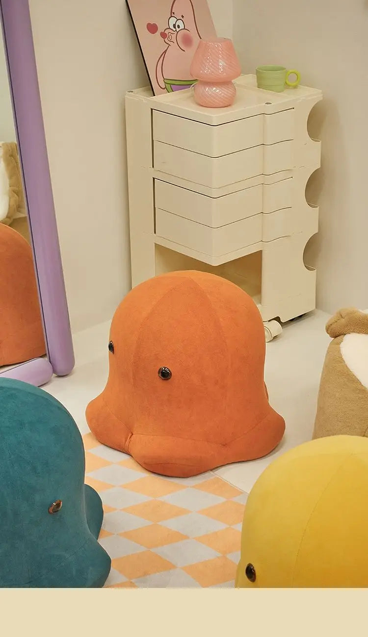 Playful Octopus Pouf - Small Apartment Living Room Ottoman