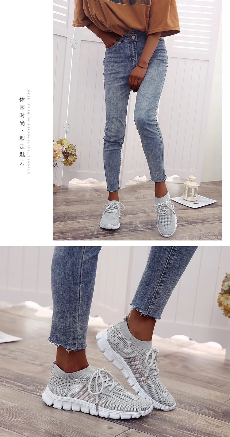 Women Mesh Breathable Shoes Slip onSneakers