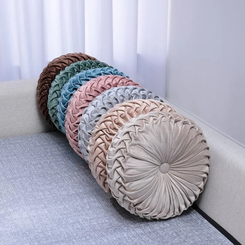 European Style Round Solid Velvet Round Cushion/Pillow