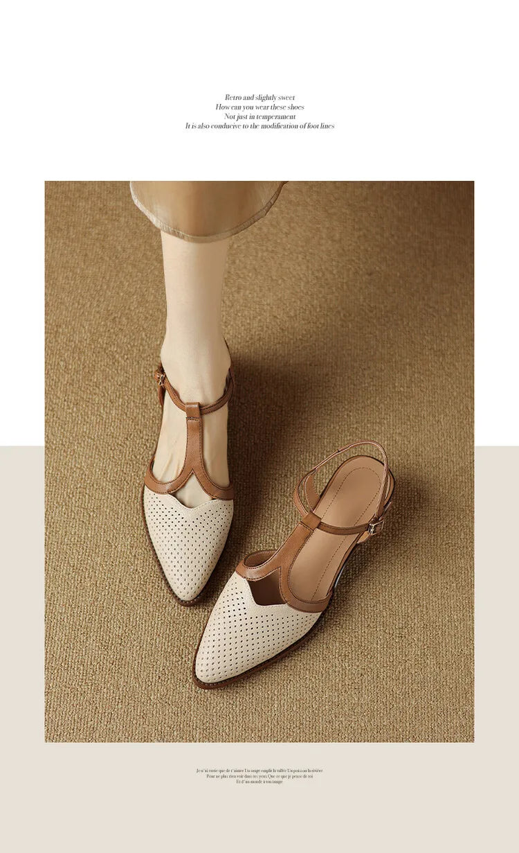 Women's Split Leather Slingback Sandal