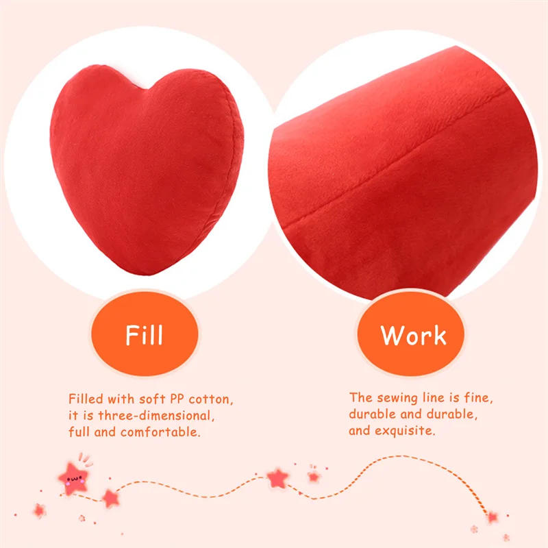 Cute Throw Pillow Heart-Shaped Pillow