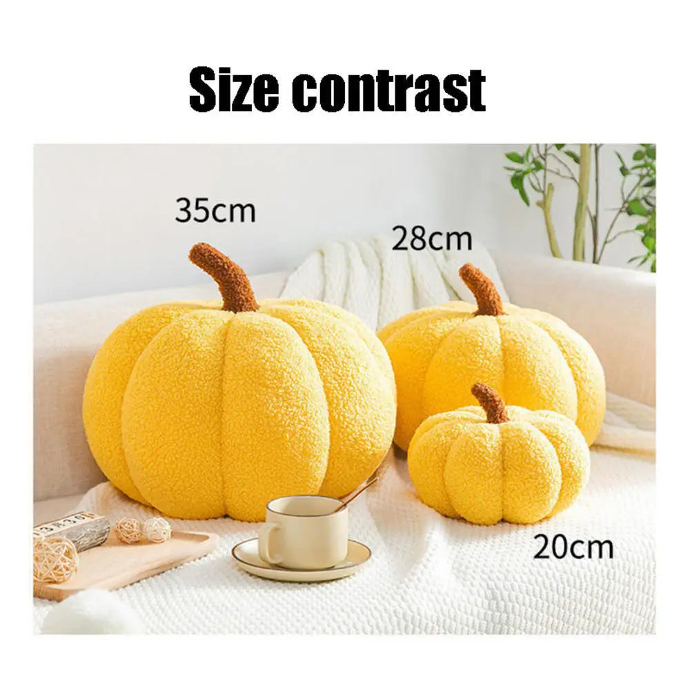 Colorful 3-D Pumpkin Plush Pillow