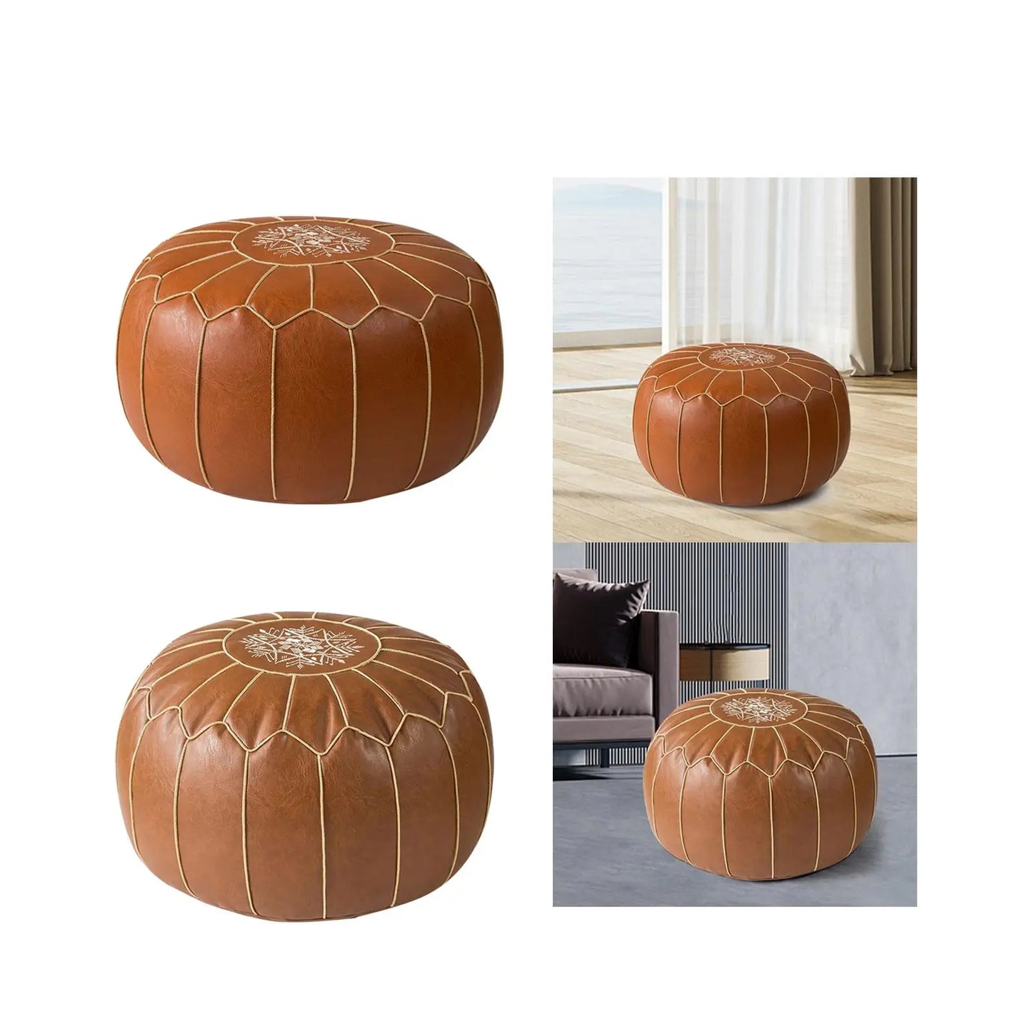 Unstuffed Pouf Cover Moroccan Style Ottomans Footstool Embroider Craft