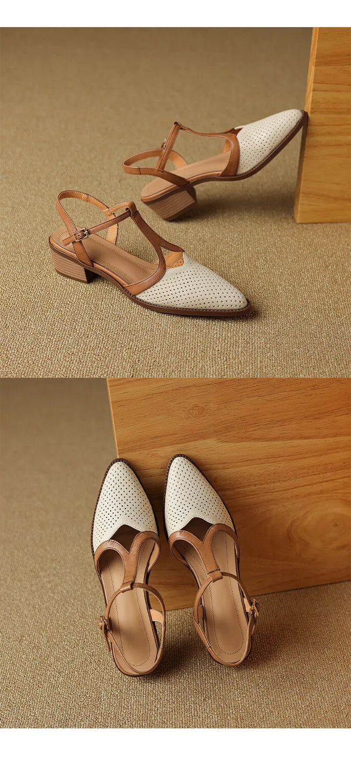 Women's Split Leather Slingback Sandal