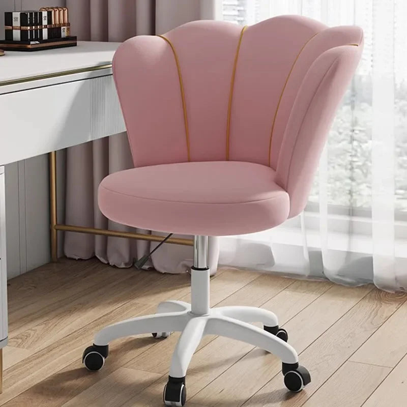 High Back Comfy Makeup/Office Stool Luxury Pouf Nordic Mobile Vanity Chair Design Chaise