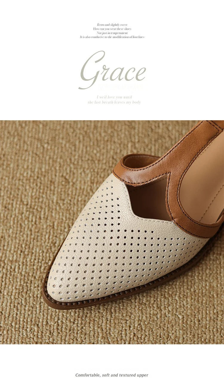 Women's Split Leather Slingback Sandal