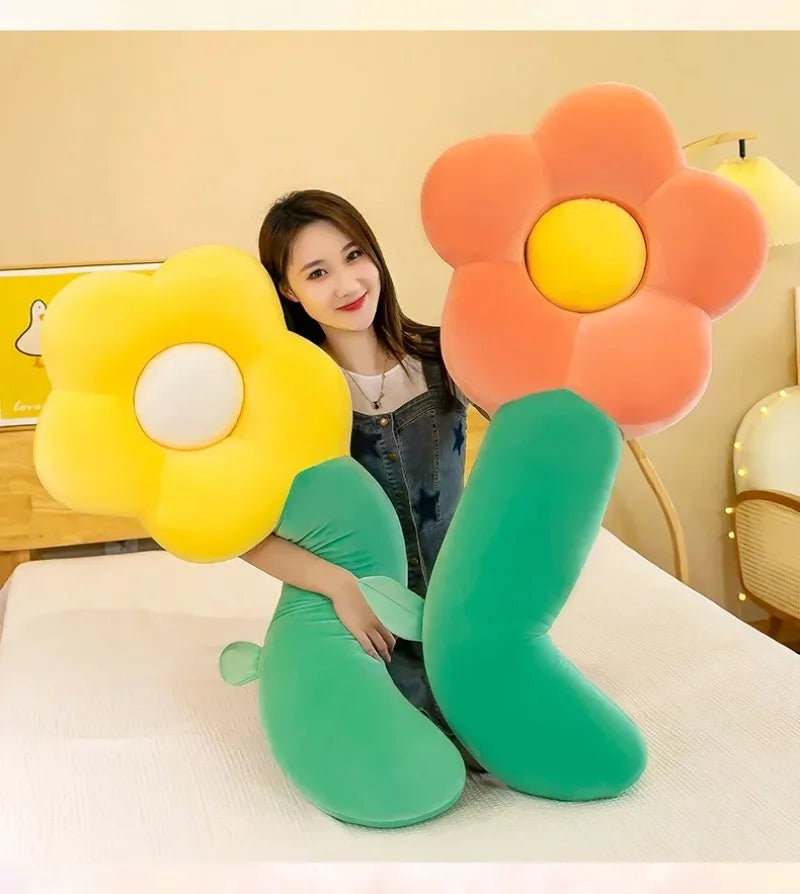 Large Plush Soft Flower Pillow