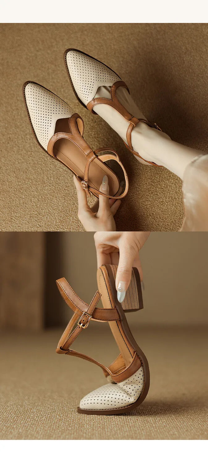 Women's Split Leather Slingback Sandal