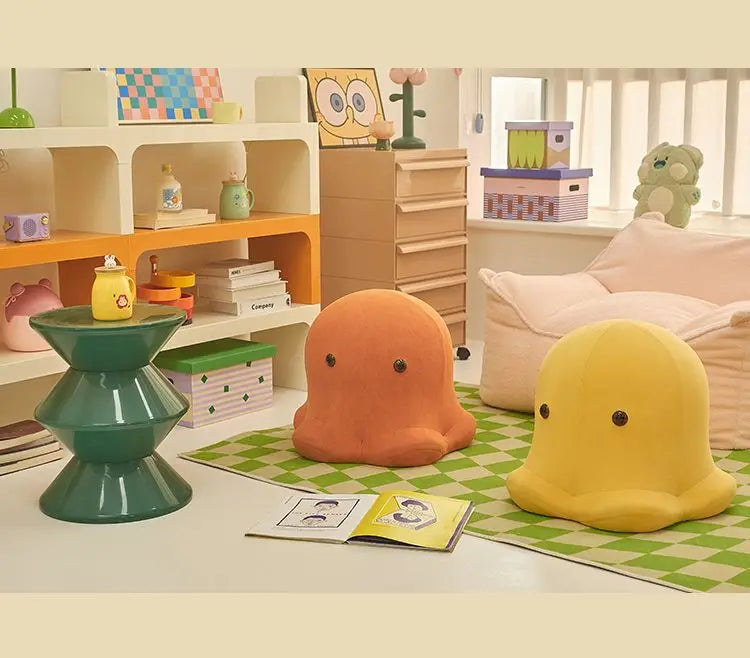 Playful Octopus Pouf - Small Apartment Living Room Ottoman
