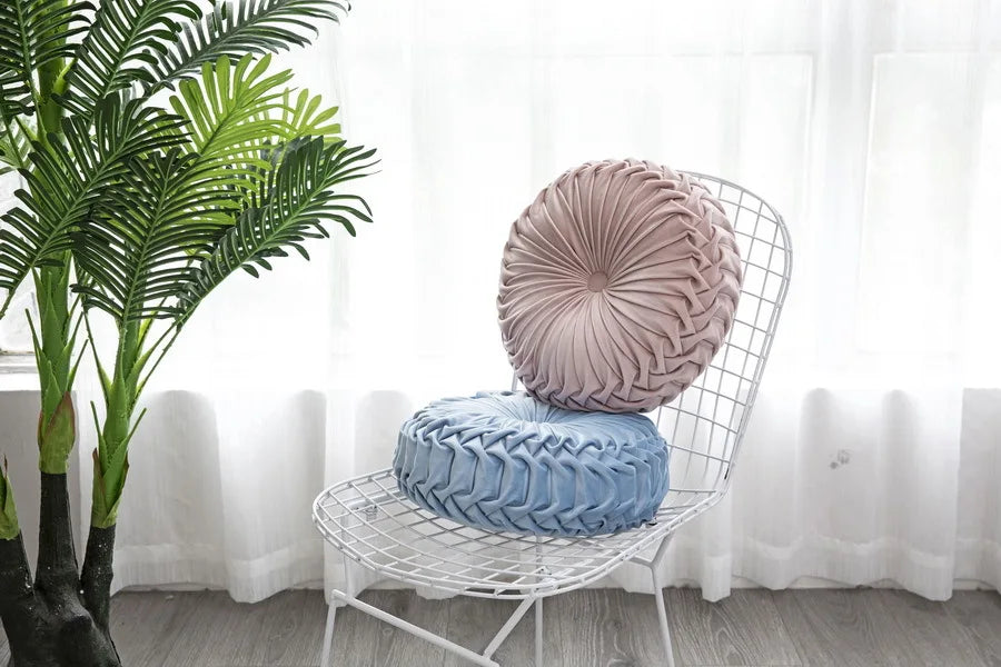 European Style Round Solid Velvet Round Cushion/Pillow