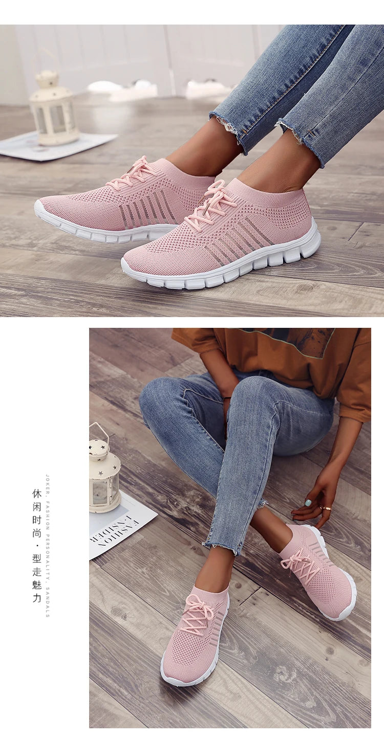 Women Mesh Breathable Shoes Slip onSneakers