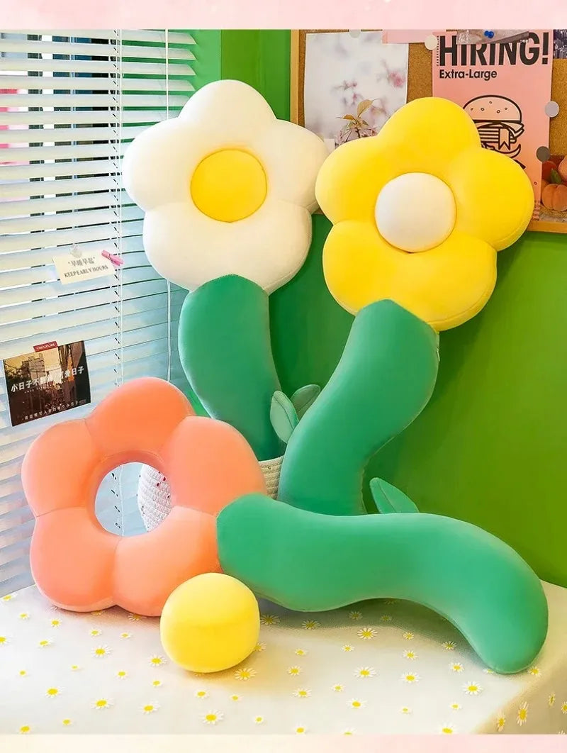 Large Plush Soft Flower Pillow
