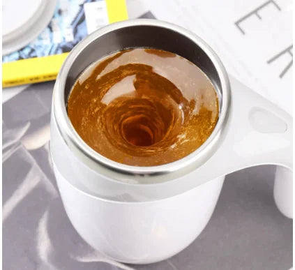 Lazy Coffee Stirring Cup Auto Stirring Cup Magnetic Rotating Electric Milk Cup Mark Cup 304 Stainless Steel