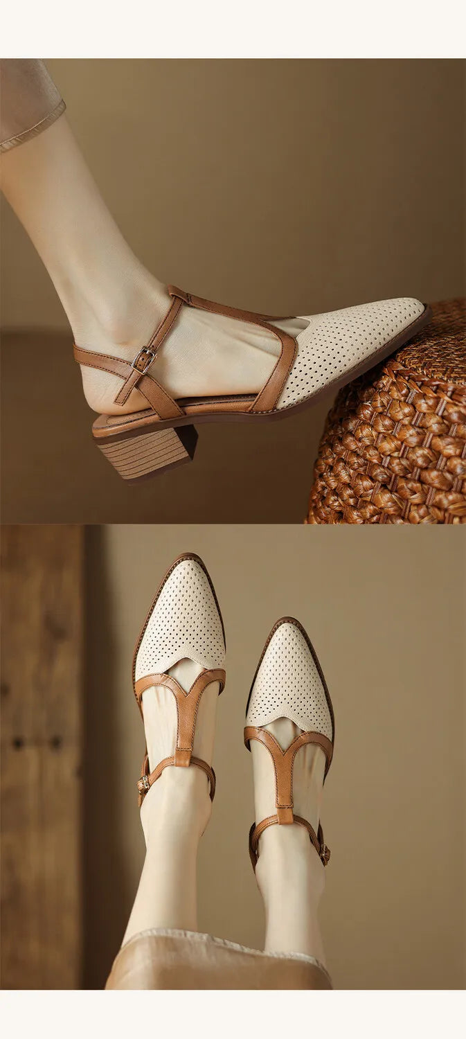 Women's Split Leather Slingback Sandal