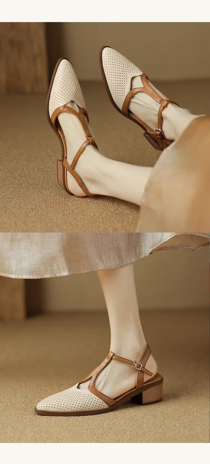 Women's Split Leather Slingback Sandal