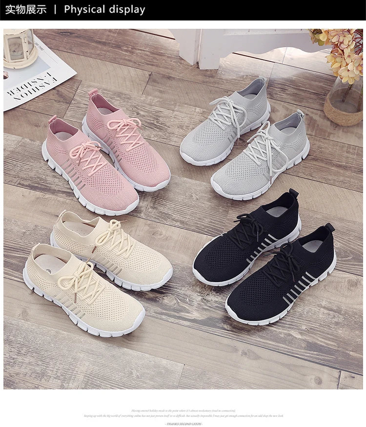 Women Mesh Breathable Shoes Slip onSneakers