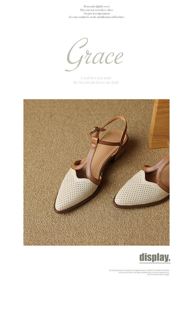 Women's Split Leather Slingback Sandal